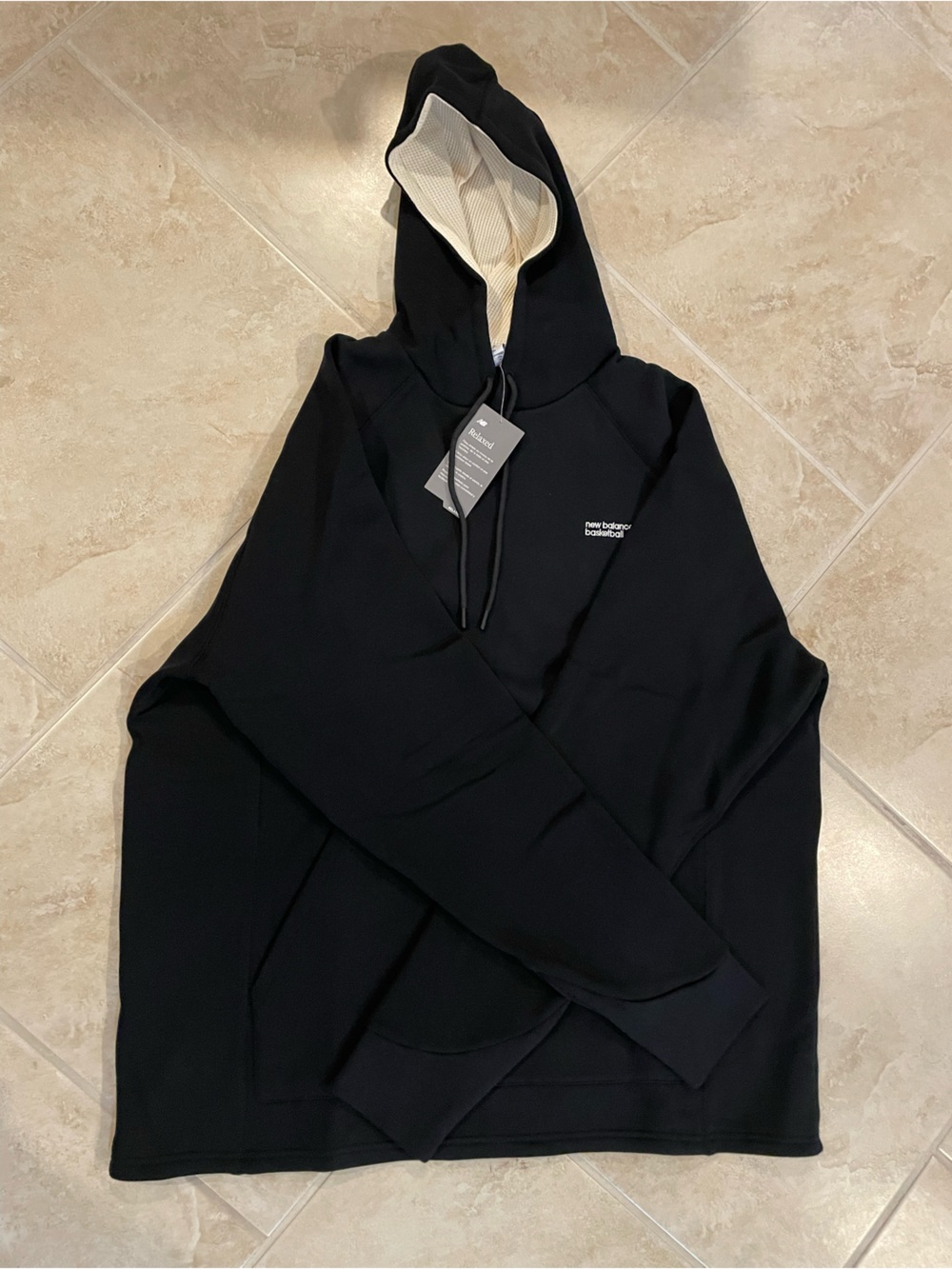 Black Hooded Pullover Sweatshirt